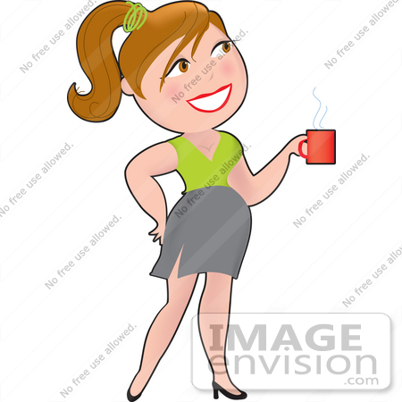 Royalty Free Clipart Of A Dainty Character Lady Businesswoman Carrying