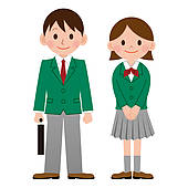 School Children In Uniform Clip Art