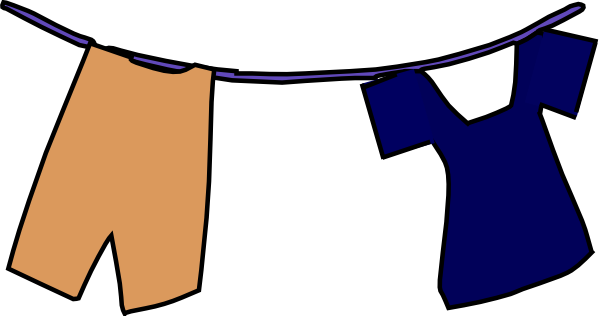 School Uniform On Clothesline Clip Art