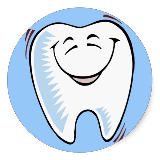 Sharp Teeth Smile Tooth Smile Smiling Dental Dentist Hygienist Sticker    