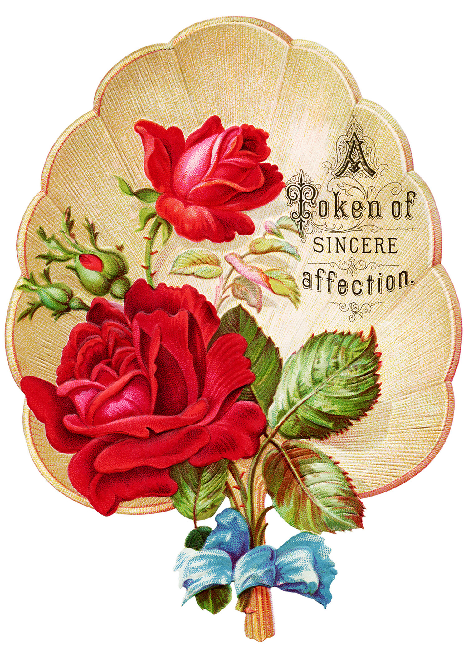 Victorian Rose Clipart Vintage Clip Art Fan Red Rose Graphics Free