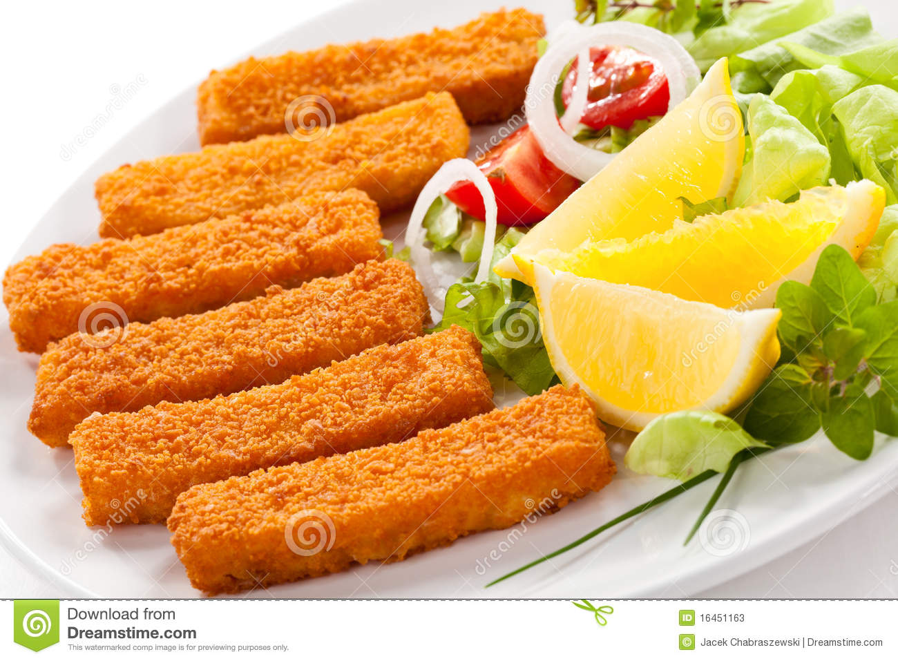 Fried Fish Fingers Stock Photos   Image  16451163