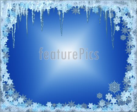 Icicles Border Clipart Winter Seasonal Frame With