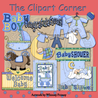 Clipart Baby Shower Boy Clipart By Whimsy Primsywhimsical Cute Clipart