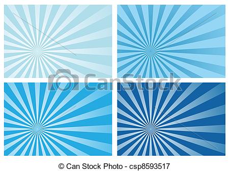 Vector   Blue Sun Burst Ray Light   Stock Illustration Royalty Free