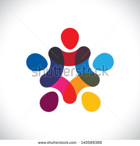 Hands Together In Circles Or Union Of Workers Etc   Stock Vector