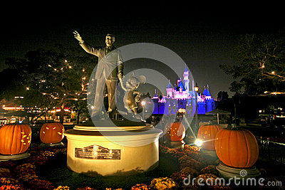 The Halloween Season With The Disneyland Castle In The Background