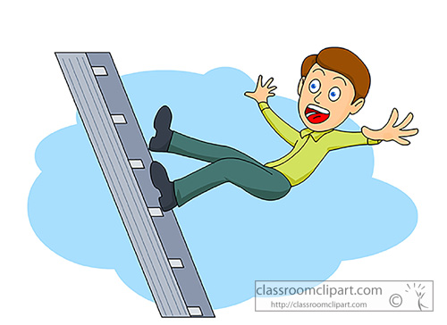 Construction   Ladder Safety Injured Person   Classroom Clipart