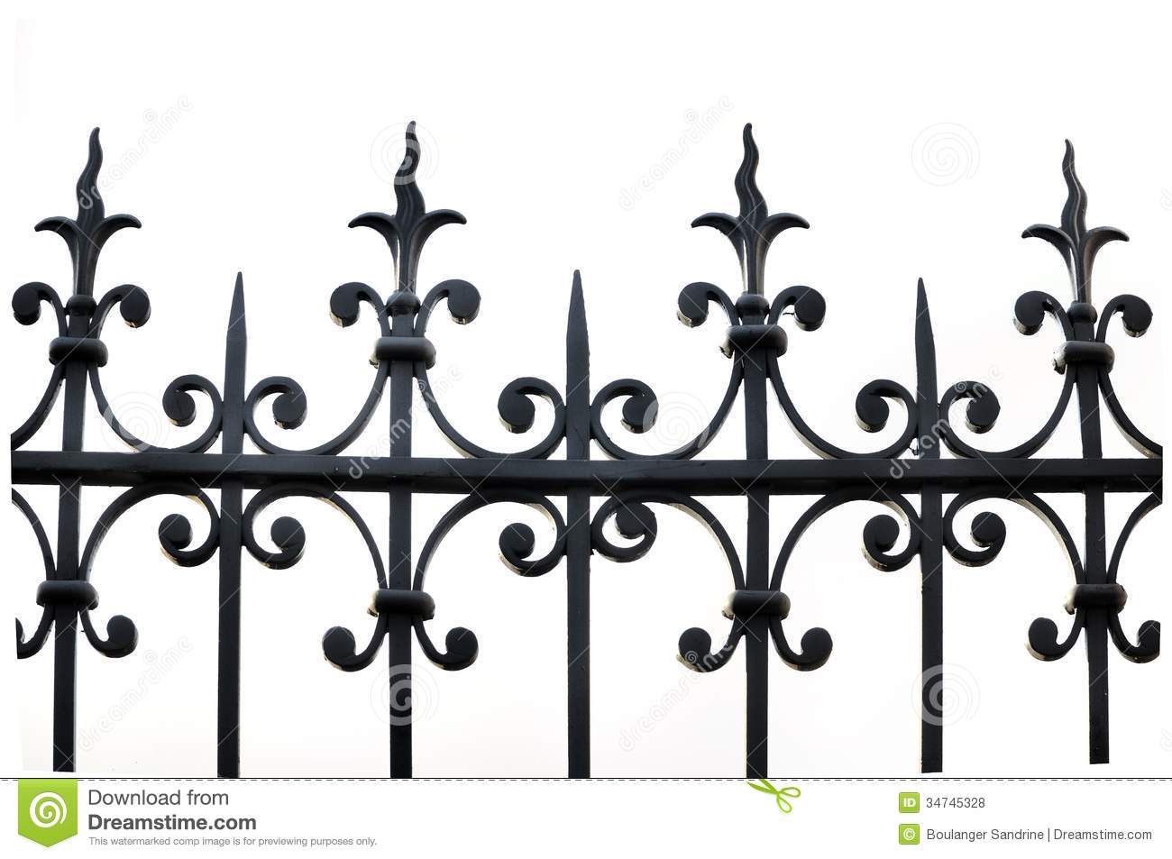 Wrought Iron Fence Royalty Free Stock Photos   Image  34745328