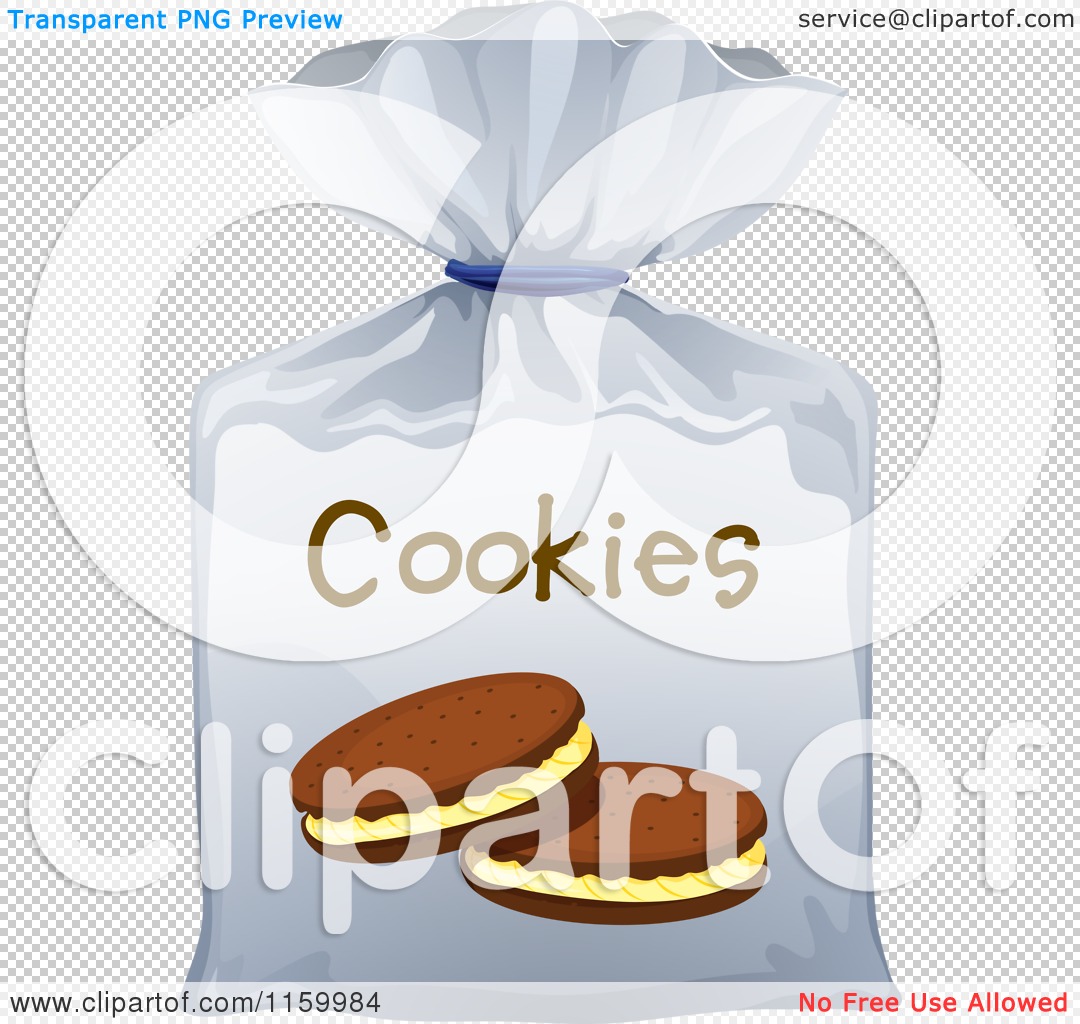 Cartoon Of A Bag Of Cookies   Royalty Free Vector Clipart By Colematt