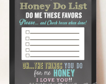 Chalkboard Honey Do List   Instant Download   Printable Honey Do List