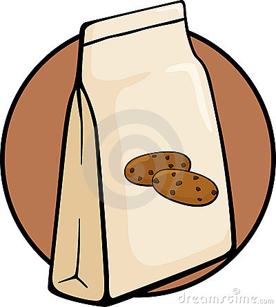 Chocolate Chip Cookies Bag Vector Illustration Stock Photos   Image