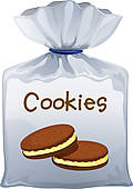 Clipart Of A Pack Of Cookies K12219945   Search Clip Art Illustration