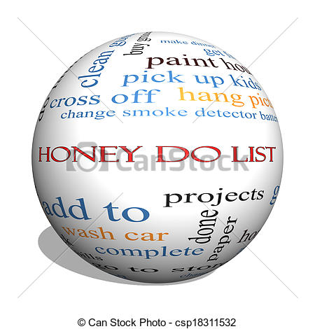 Stock Photo   Honey Do List 3d Sphere Word Cloud Concept   Stock Image