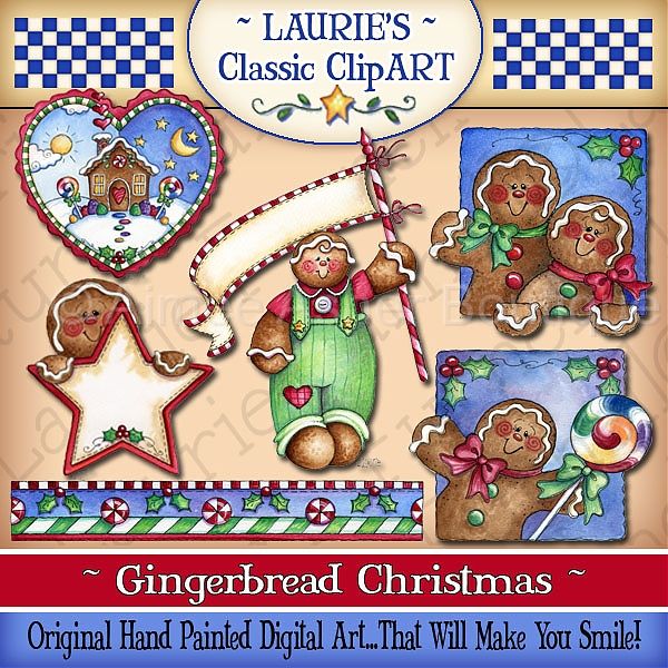 Gingerbread Christmas Digital Art Collection    Collections    Clipart