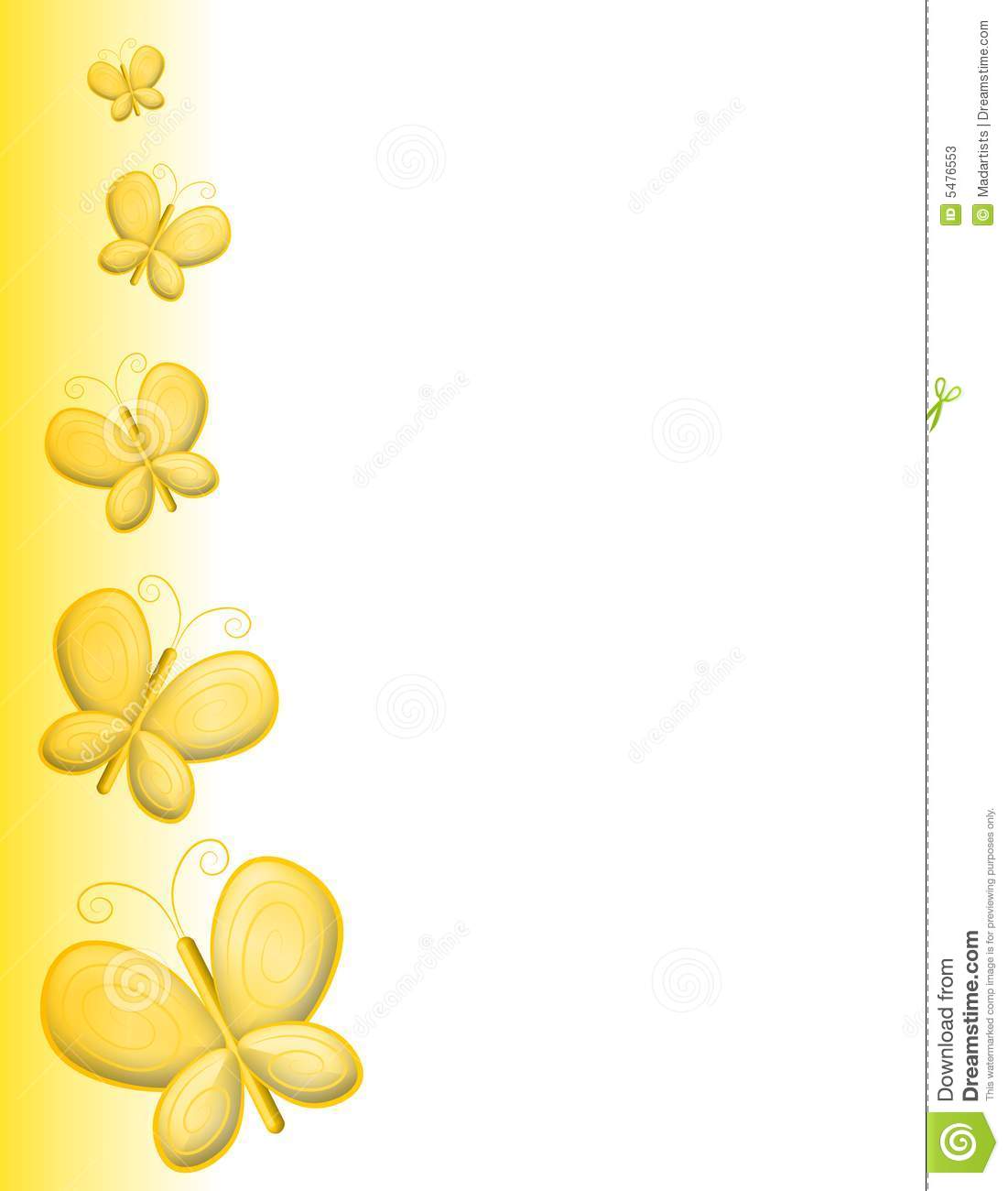More Similar Stock Images Of   Yellow Butterfly Page Border