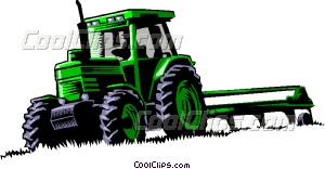 Farm Tractor Vector Clip Art