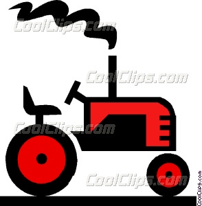 Tractor Symbol Vector Clip Art