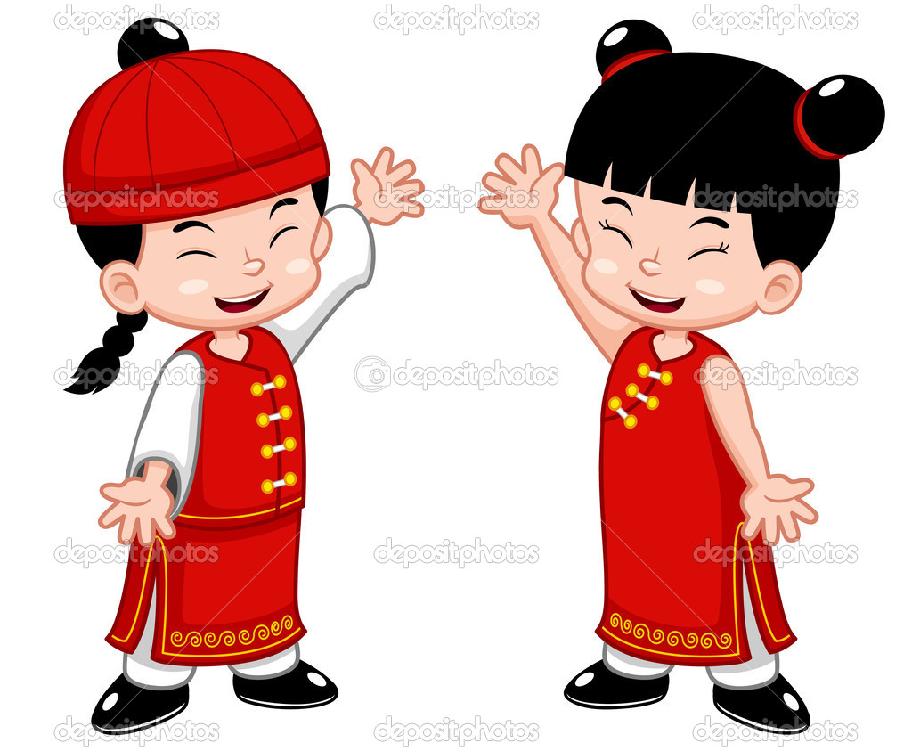 Cartoon Chinese Kids   Stock Vector   Sararoom  28706149