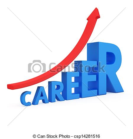 Clipart Of Career Opportunities   The Word Career As A Ladder And