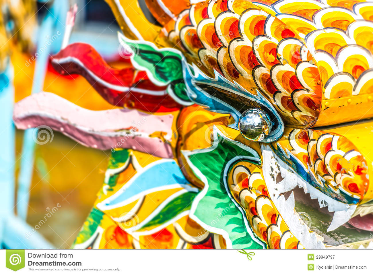Multicolored Face Of Vietnamese Dragon  Royalty Free Stock Photography