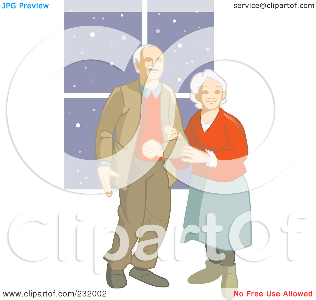 Free  Rf  Clipart Illustration Of A Happy Elderly Couple By Frisko