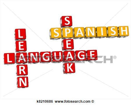 Stock Illustration Of 3d Spanish Language Crossword K8210686   Search