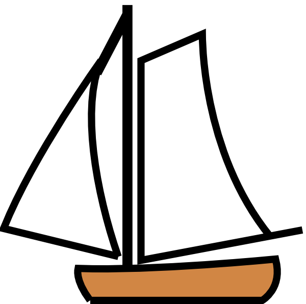 Sailing Boat Clip Art At Clker Com   Vector Clip Art Online Royalty