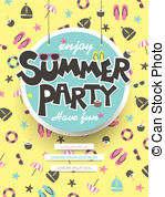 Enjoy Summer Party Poster   Lovely Enjoy Summer Party Poster