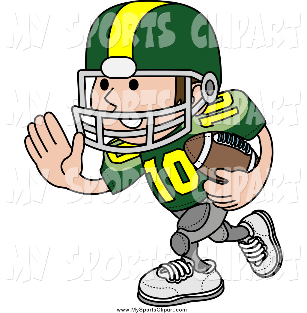 Larger Preview  Sports Clip Art Of A White Football Player Athlete In
