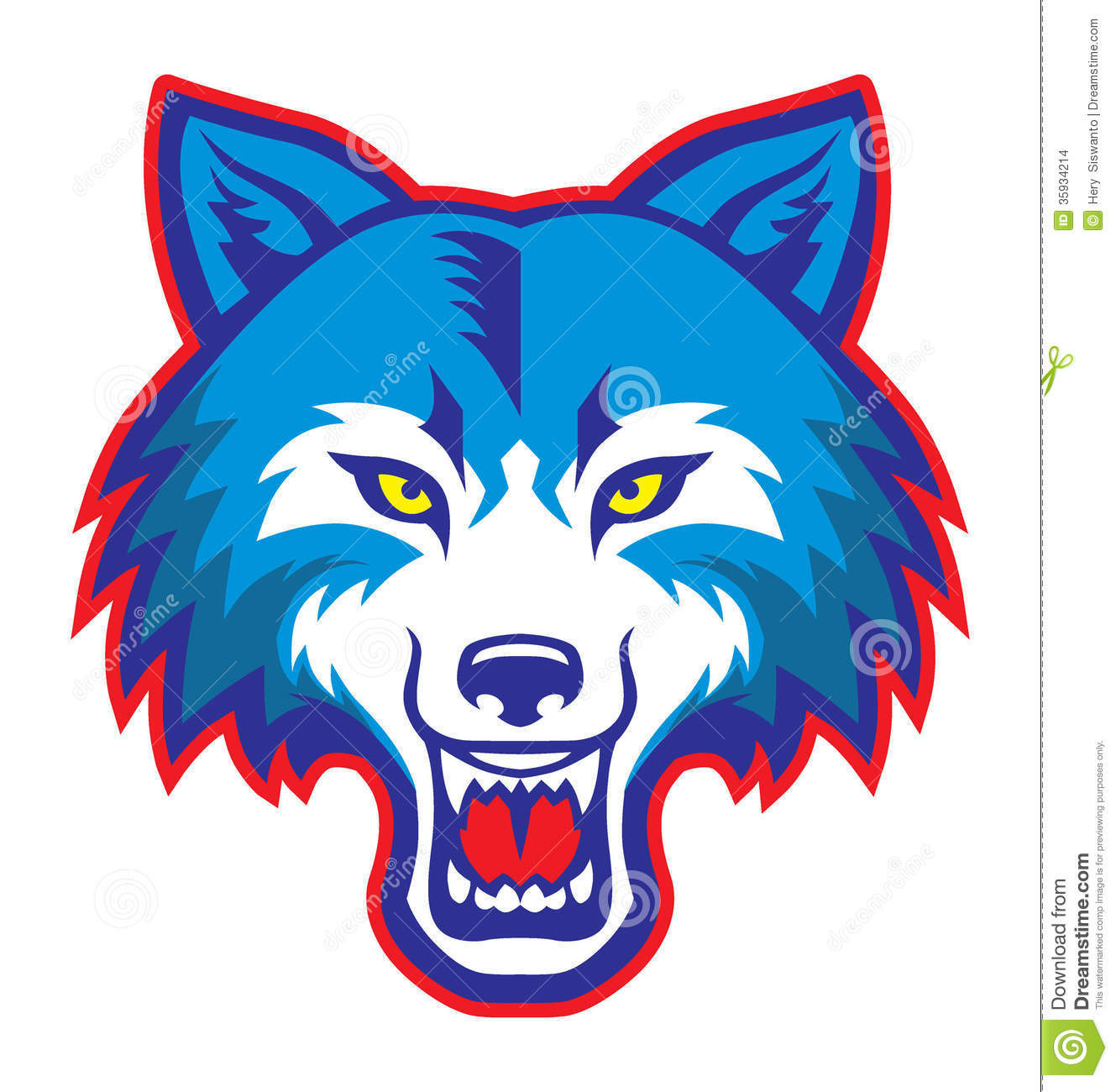 Angry Wolf Head Mascot Stock Images   Image  35934214