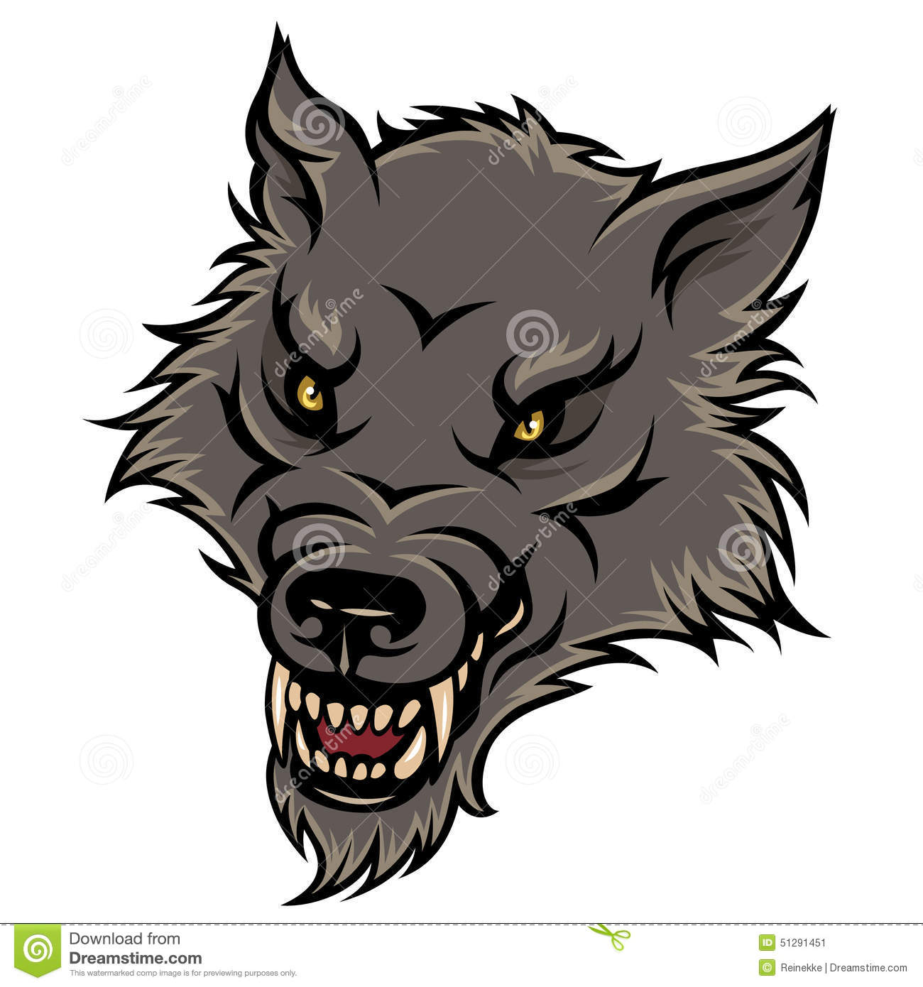 Angry Wolf Stock Vector   Image  51291451