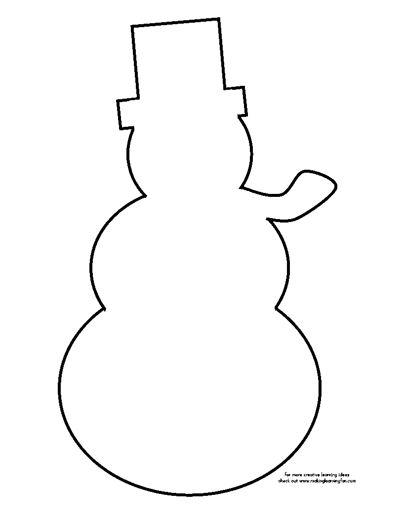 Snowman Pattern Outlines And Borders