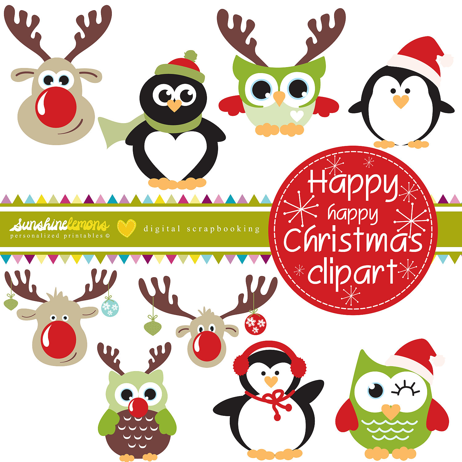 To Happy Happy Christmas Clipart   Christmas Inspired Clipart On Etsy