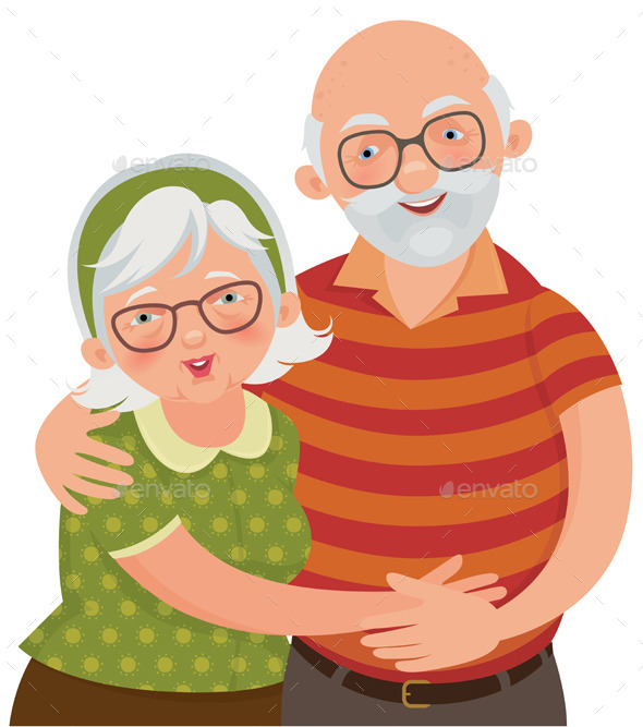 Happy Old Couple   Graphicriver
