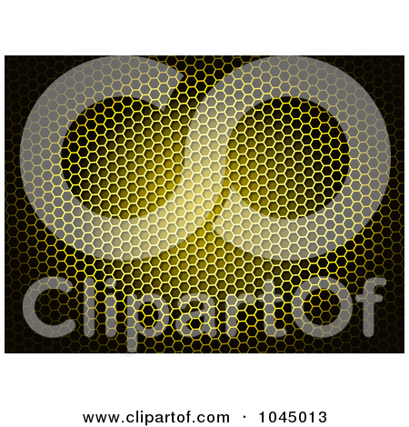 Royalty Free  Rf  Clip Art Illustration Of A 3d Yellow Honeycomb Grid