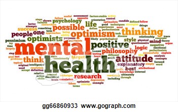 Stock Illustration   Mental Health In Word Tag Cloud  Clipart Drawing