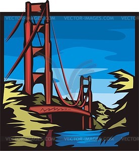 Golden Gate  San Francisco    Vector Clipart