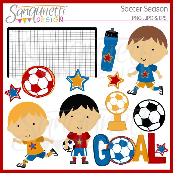 Soccer Season Clipart And Pink Poodle Single   Sanqunetti Design