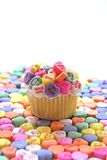 Candy Heart Cupcake Royalty Free Stock Photography