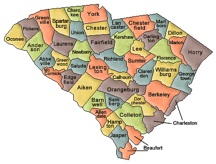 South Carolina   Http   Www Wpclipart Com Geography Us Counties South