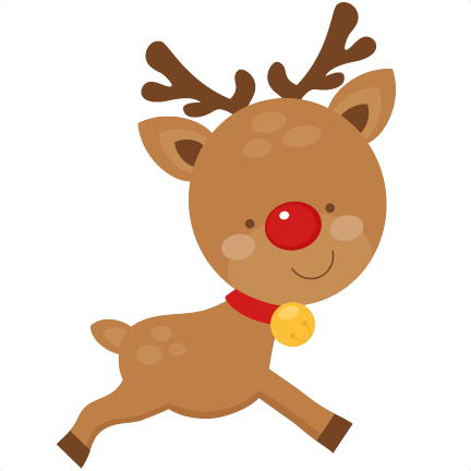 Christmas Reindeer Scrapbook Cut File Cute Clipart Files For