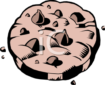 Clipart Picture Of A Chocolate Chip Cookie   Foodclipart Com
