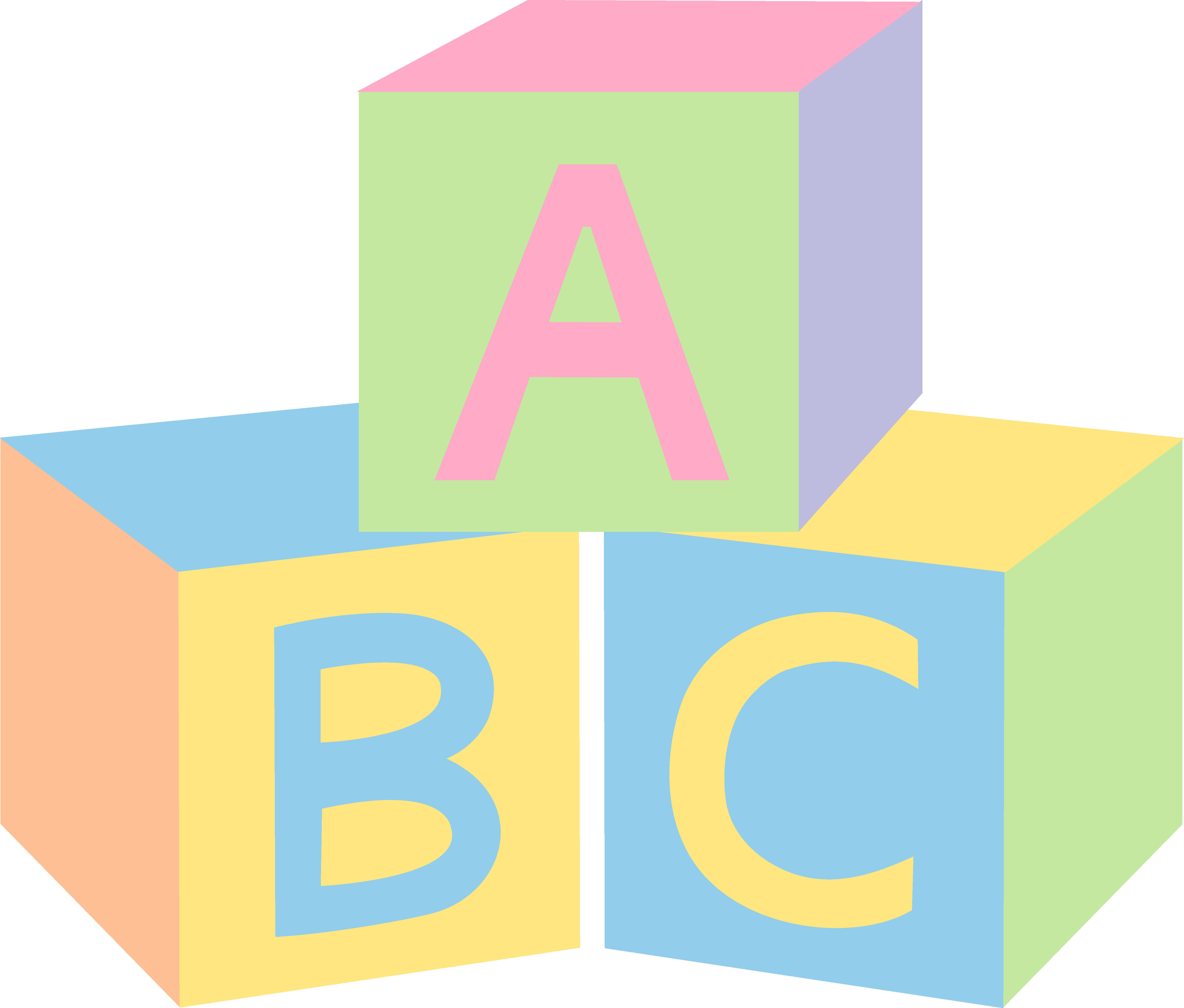 Pastel Abc Baby Blocks Free Clip Art   Black Background And Some Ppt