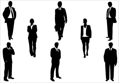 Business People Silhouette Clip Art Pack   Silhouette Clip Art   Pint