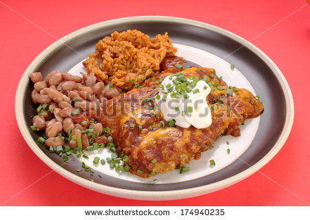 Enchiladas With Rice And Beans Clipart Enchiladas  Spanish Rice