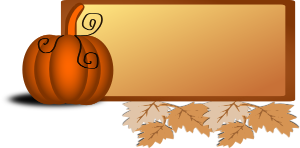 Pumpkin Banner Leaves Clip Art At Clker Com   Vector Clip Art Online