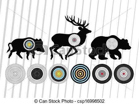 Shooting Range Wild Boar Deer And Bear Hunting Targets Silhouettes