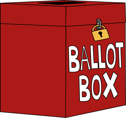 Voting Ballot Box Clip Art Image   Large Red Ballot Box With A Padlock