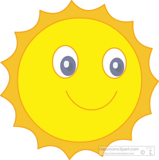 Weather   Smiling Happy Sun 317   Classroom Clipart
